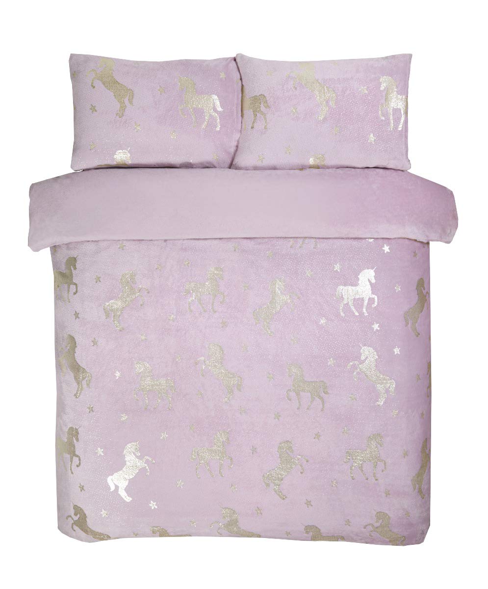 Foil Unicorn Fleece - Duvet Cover & Pillowcase Set