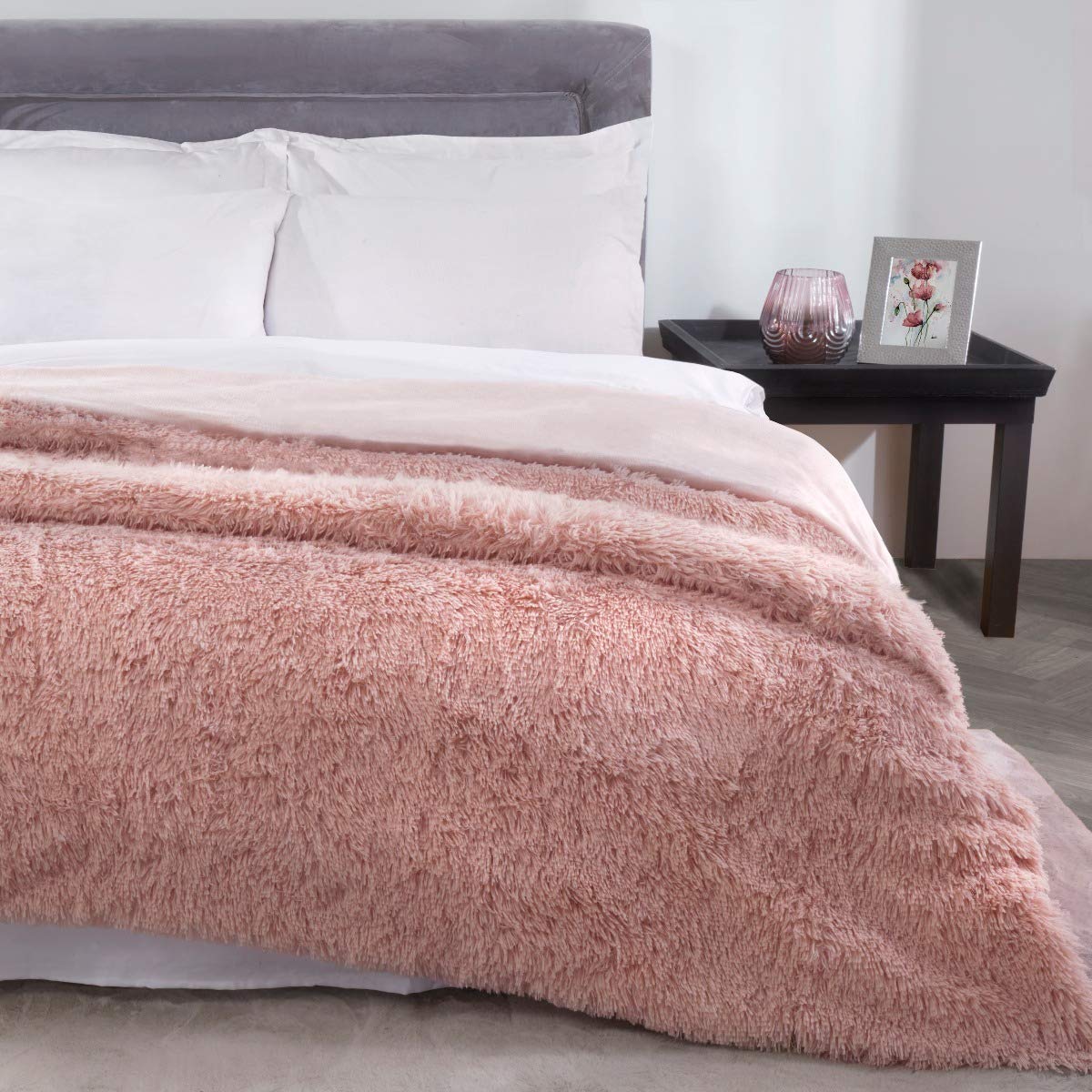 Long Pile Faux Fur Throw Sleepdown