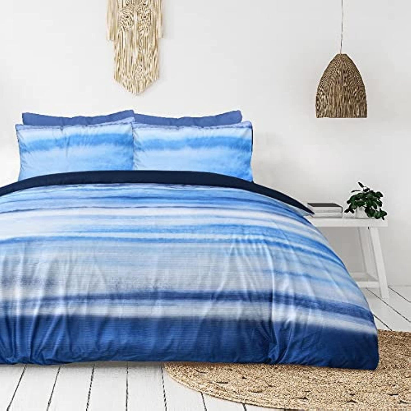 Faded Stripe - Velvet Duvet Cover & Pillowcase Set