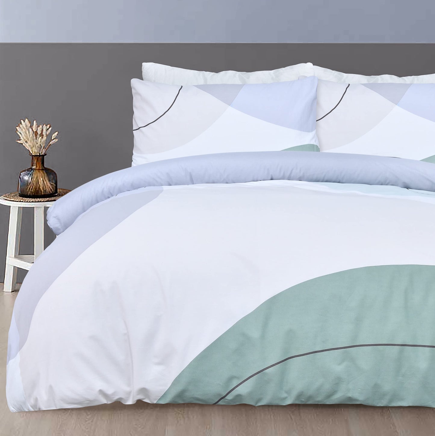 Oversize Geo - Reversible Duvet Cover & Pillowcase Set