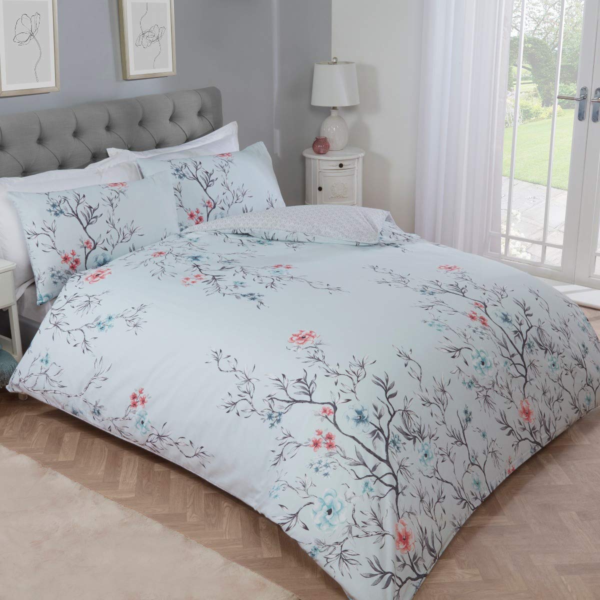 Oriental Blossom - Reversible Duvet Cover & Pillowcase Set