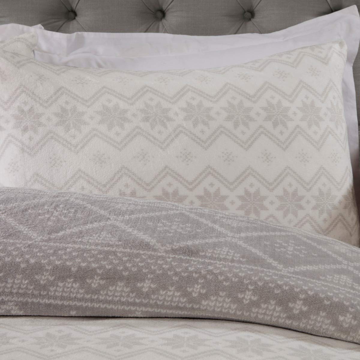 Fairisle Flannel Fleece - Reversible Duvet Cover & Pillowcase Set