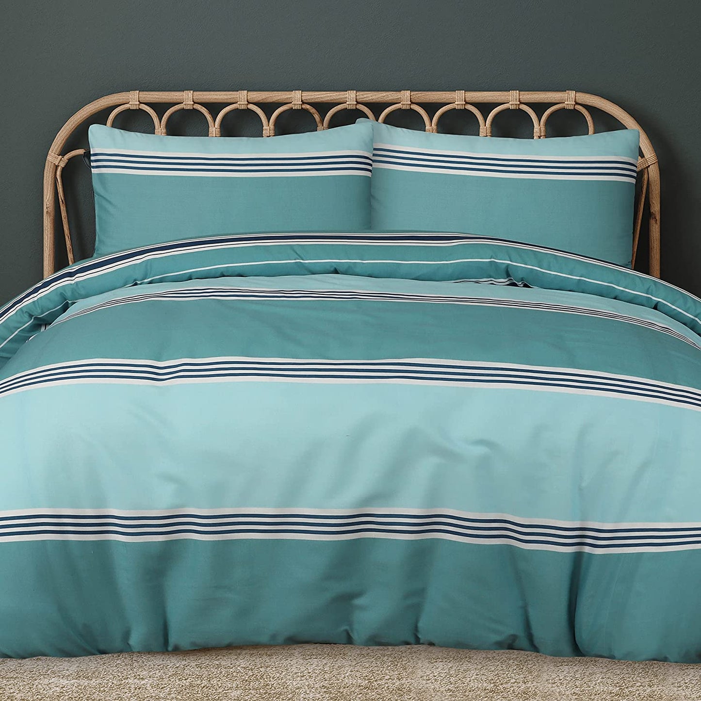 Banded Stripe - Reversible Duvet Cover & Pillowcase Set