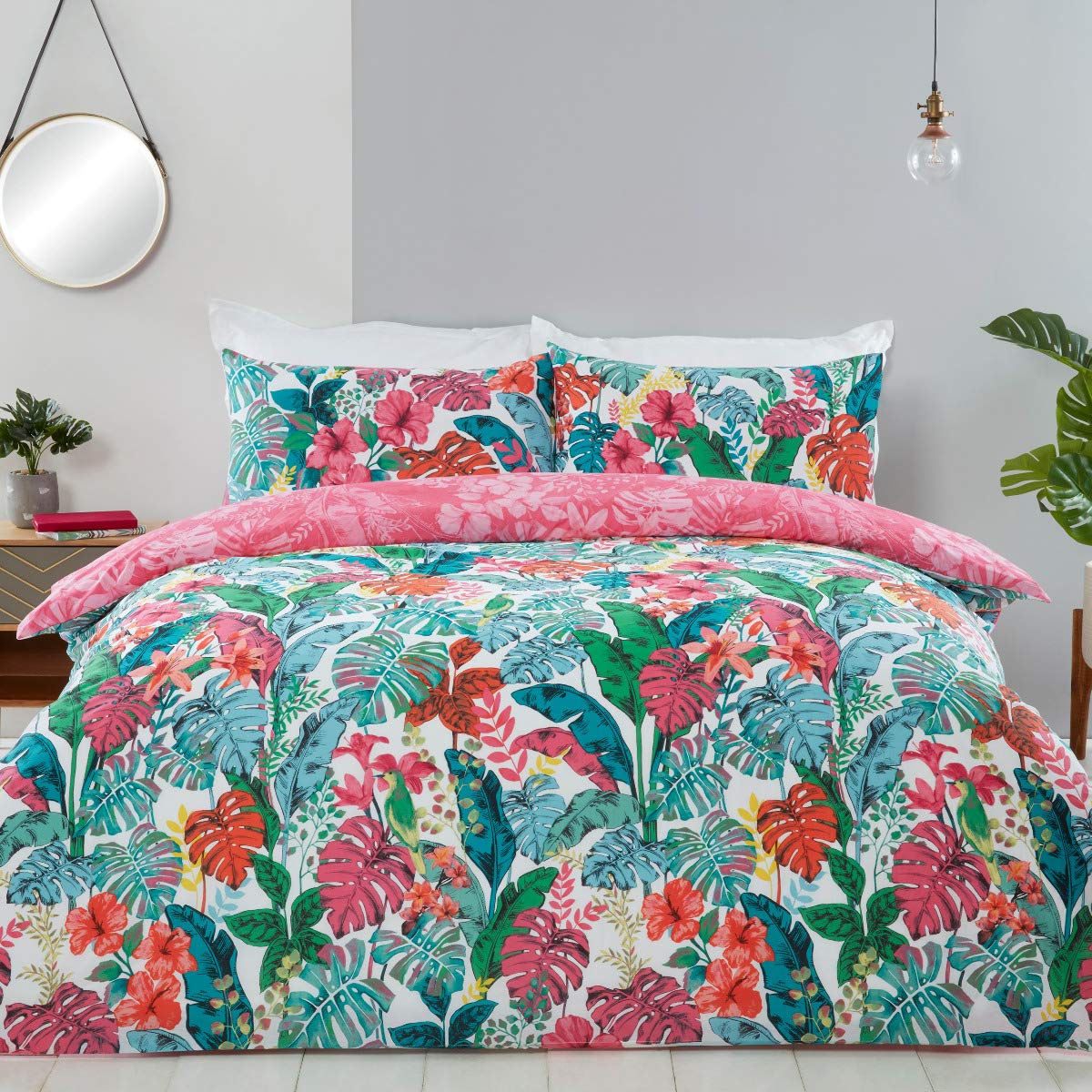 Jungle Leaf - Reversible Duvet Cover & Pillowcase Set
