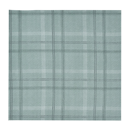 Green Check Printed - Reusable Cloth Table Napkins - Pack of 4