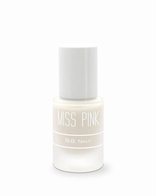 Miss Pink BB Nail Lacquer - Enriched, Reduced Dryness, Hides Imperfections, Smooths Nail Surface - 10ml