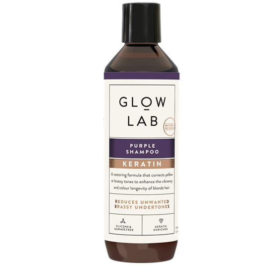 Glow Lab Purple Shampoo - Enhance Colour Longevity Healthier Hair Sulfate Free For Blonde Hair - 300ml