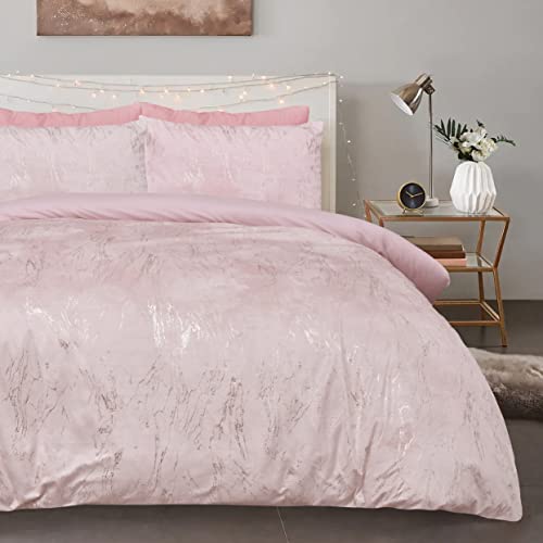 Velvet Marble Metallic - Duvet Cover & Pillowcase Set