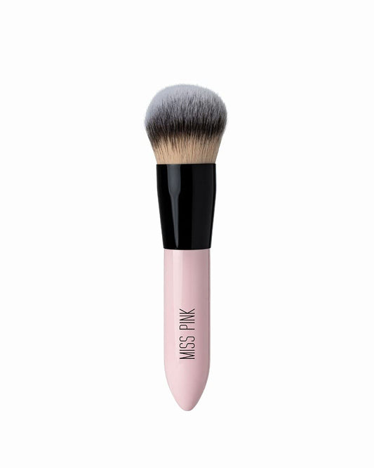 Miss Pink Makeup Powder Face Brush - Pefect for Foundation for Blending Buffing Sculpting Black