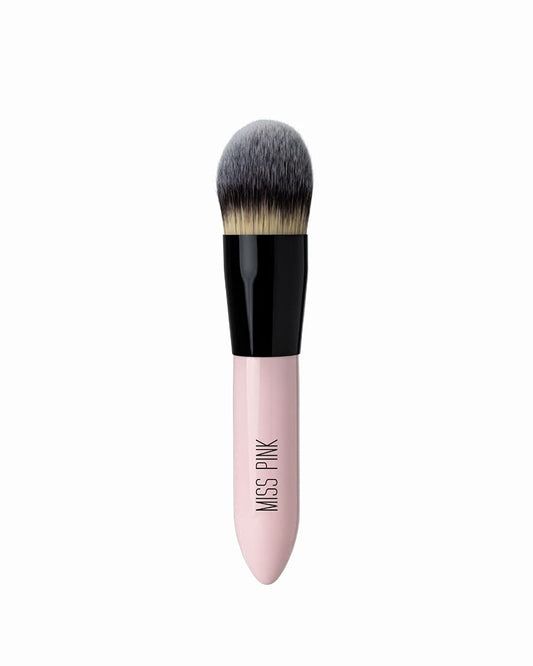 Miss Pink Multipurpose Makeup Powder Face Brush - Pefect for Foundation Blending Buffing Sculpting