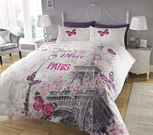 Paris Romance - Reversible Duvet Cover & Pillowcase Set