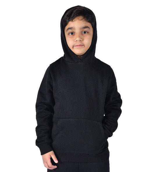 M17 Kids Boys Pullover Hoodie Casual Hooded Sweatshirt Hoody Jumper Top Classic Plain Long Sleeve with Pocket