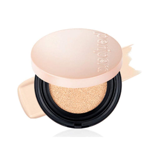 Peripera Double Longwear Cover Cushion Foundation - Double Layered Powder Long Lasting Covers Imperfections Compact and Smooth