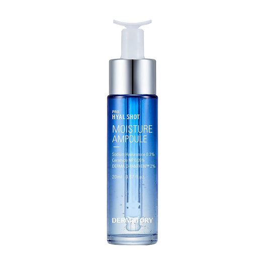 Dermatory Pro Hyal Shot Moisture Ampoule - Deep Hydration Serum for Softer Firmer Skin - 20ml