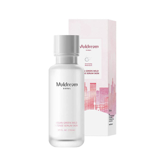 Muldream Vegan Green Mild Intense Serum - Skin Moisturiser Hydrating, Face Serum for Extremely Dry Sensitive Skin - 110ml