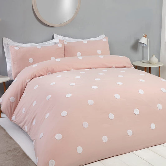 Tufted Polka Dots - Duvet Cover & Pillowcase Set