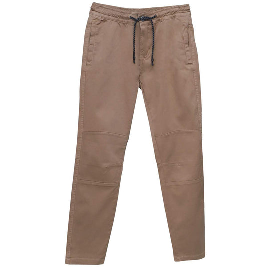 M17 Men's Slim Fit Casual Chino Jogger Trousers Elasticated Waistband Draw Cord Pants