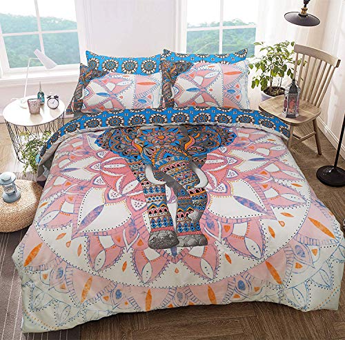 Elephant Mandala - Reversible Duvet Cover & Pillowcase Set