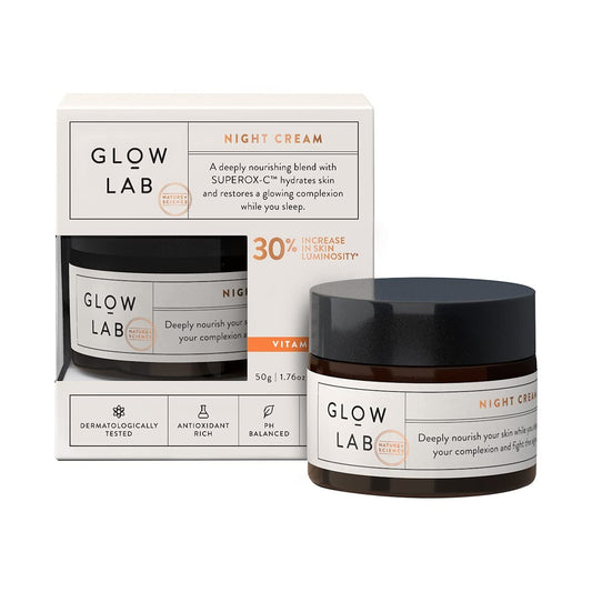 Glow Lab Night Moisturising Face Cream - Nourishes Skin Increases Hydration - 50g