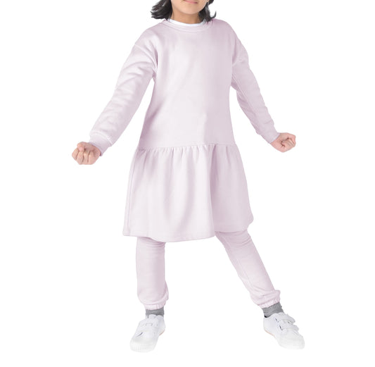M17 Girls Sweat Dress Kids Long Sleeve Sweatshirt Top Casual Comfy Soft Jumper