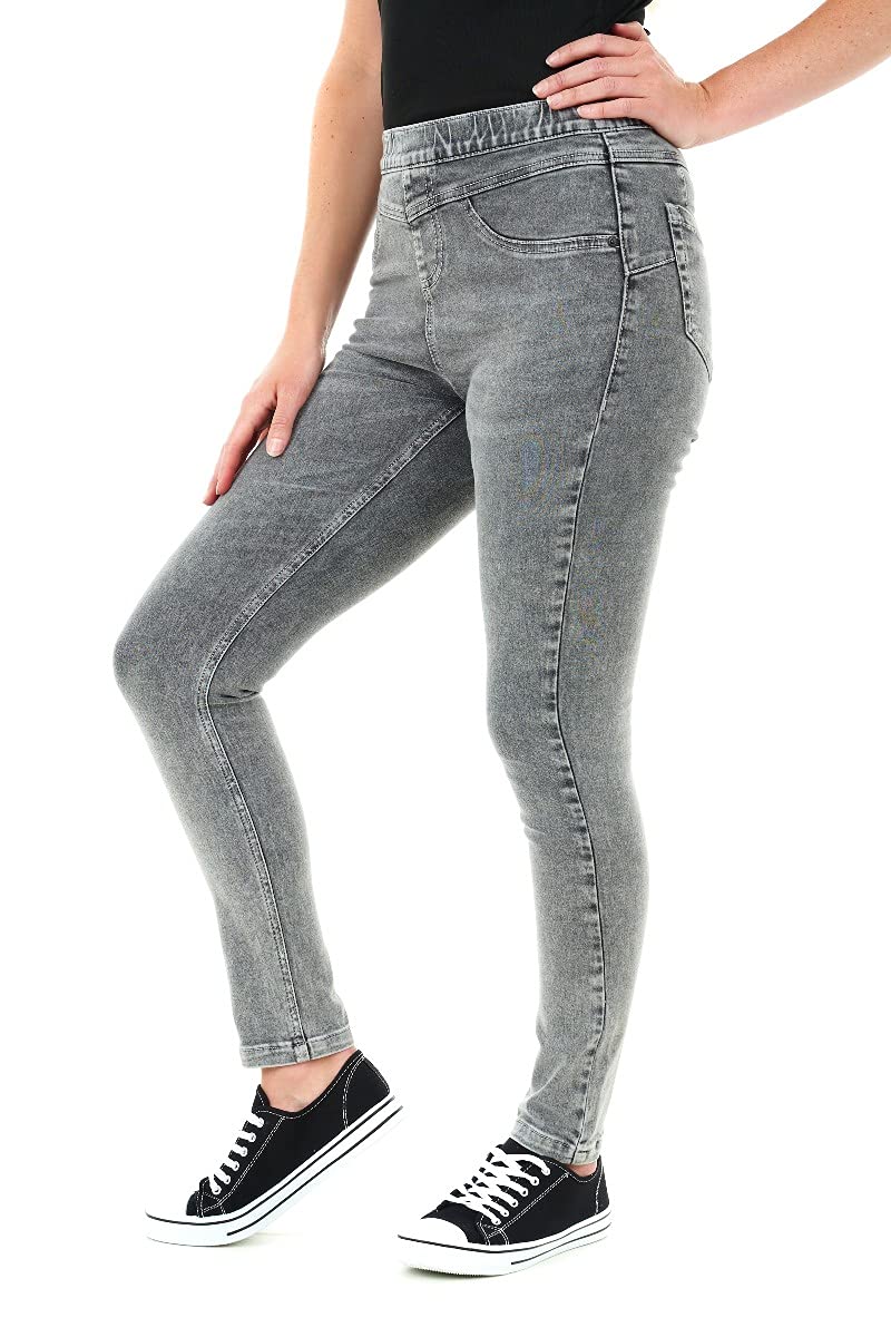 Grey pull cheap on jeggings