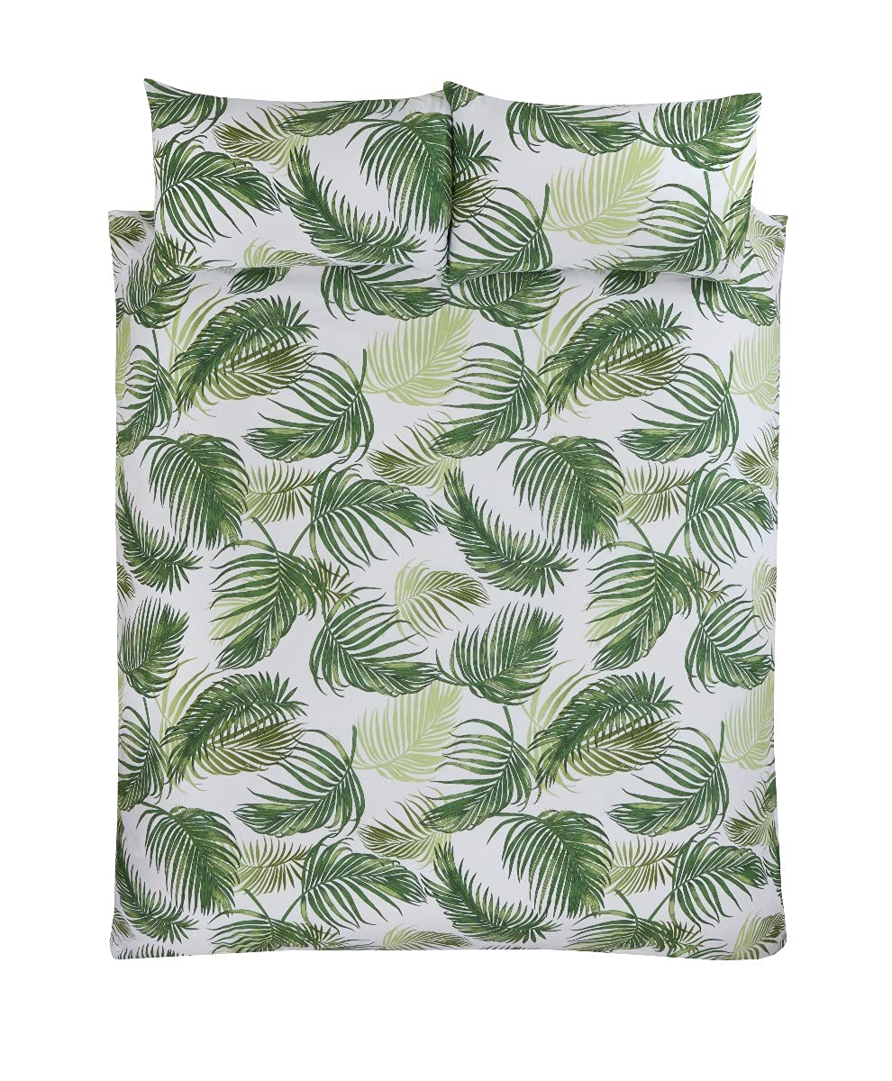 Tropical Palm Leaves - Reversible Duvet Cover & Pillowcase Set