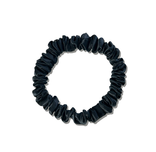 Sleepdown 100% Silk Scrunchies Soft and Comfortable for Womens & Girls - 22 Momme - Multi (Black/Silver Grey/Champagne)