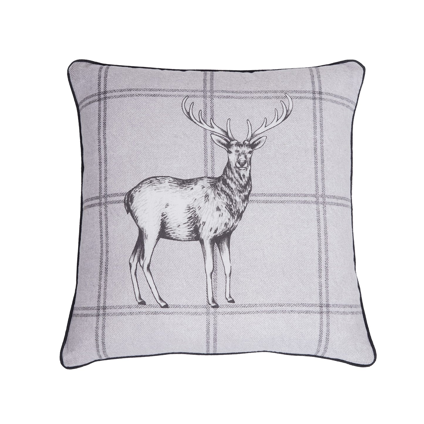 Stag Check - Filled Cushion