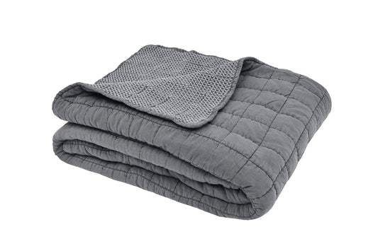 Sleepdown Quilted Waffle Throw Over Sofa Bed Super Soft Warm Cosy Luxury Blanket Bed Bedspread