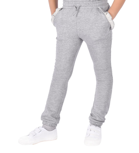 M17 Kids Girls Slim Leg Frill Fleece Jogging Bottoms Casual Pants School PE Sports Trousers Joggers with Pockets