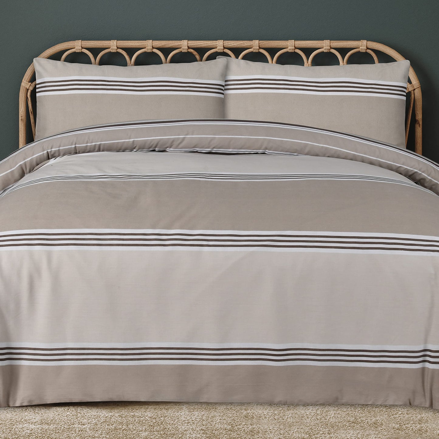 Banded Stripe - Reversible Duvet Cover & Pillowcase Set