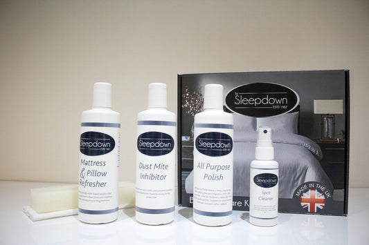 Sleepdown Bedroom Care Kit. Refresher, Dust Mite Inhibitor, Polish, Cleaner.