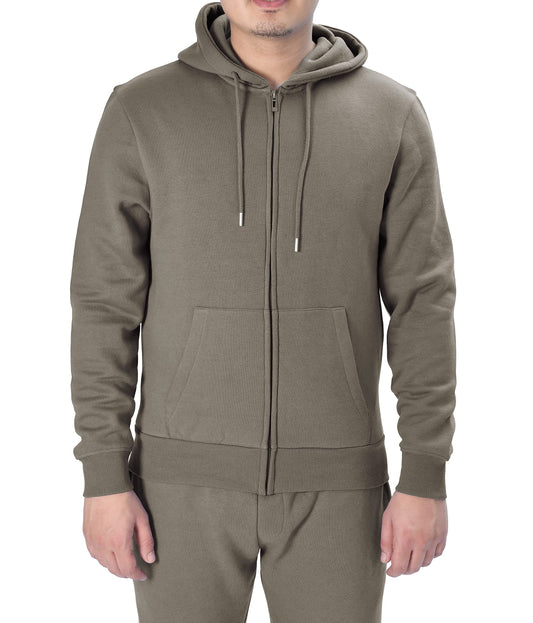 M17 Mens Recycled Hoodie Full Zip Casual Hooded Sweatshirt Hoody Jumper Top Classic Plain Jacket Long Sleeve with Pocket