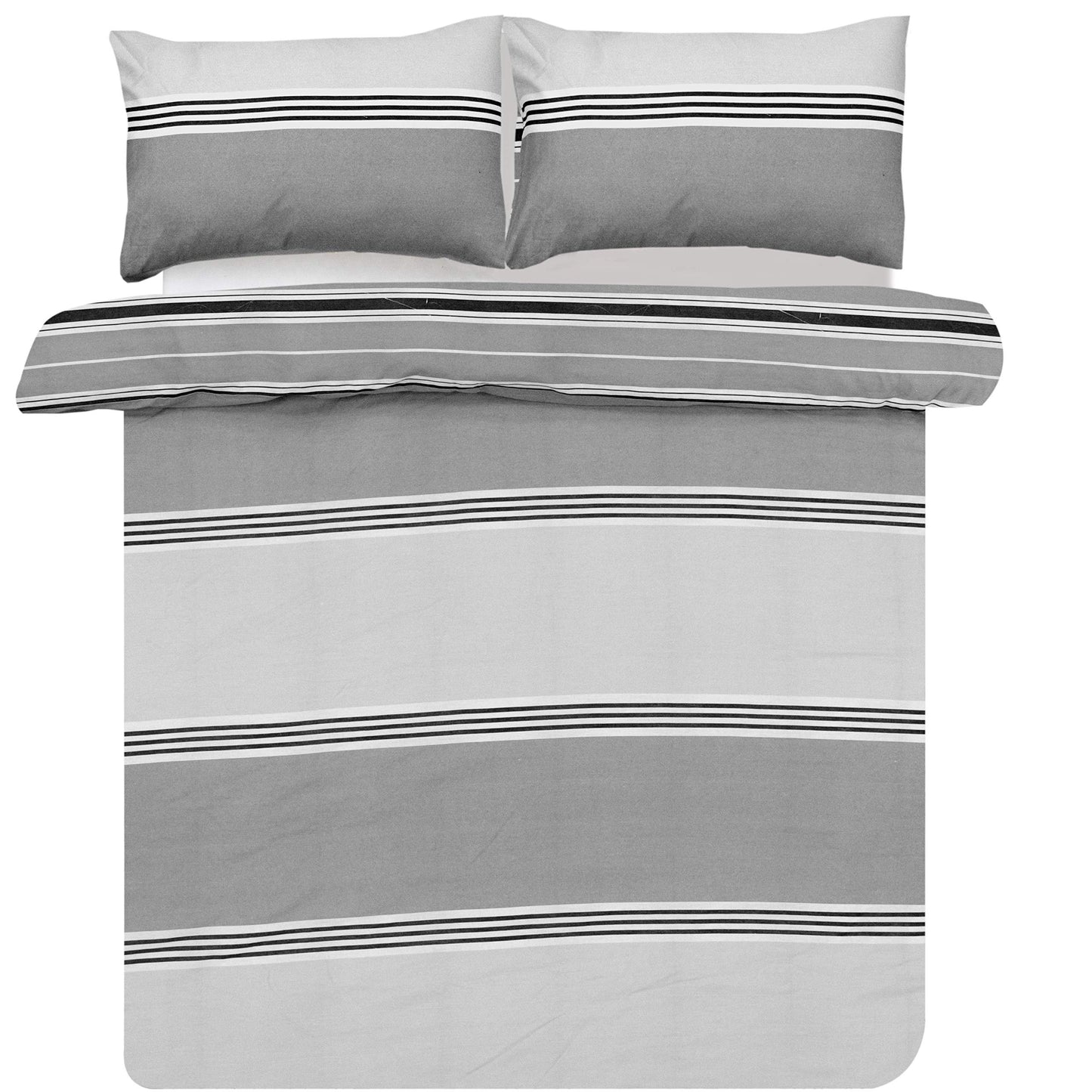 Banded Stripe - Reversible Duvet Cover & Pillowcase Set