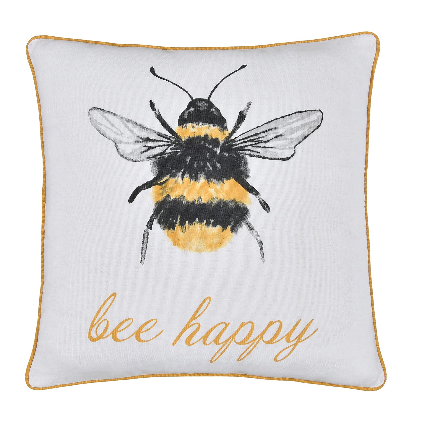 "Bee Happy" - Filled Cushion