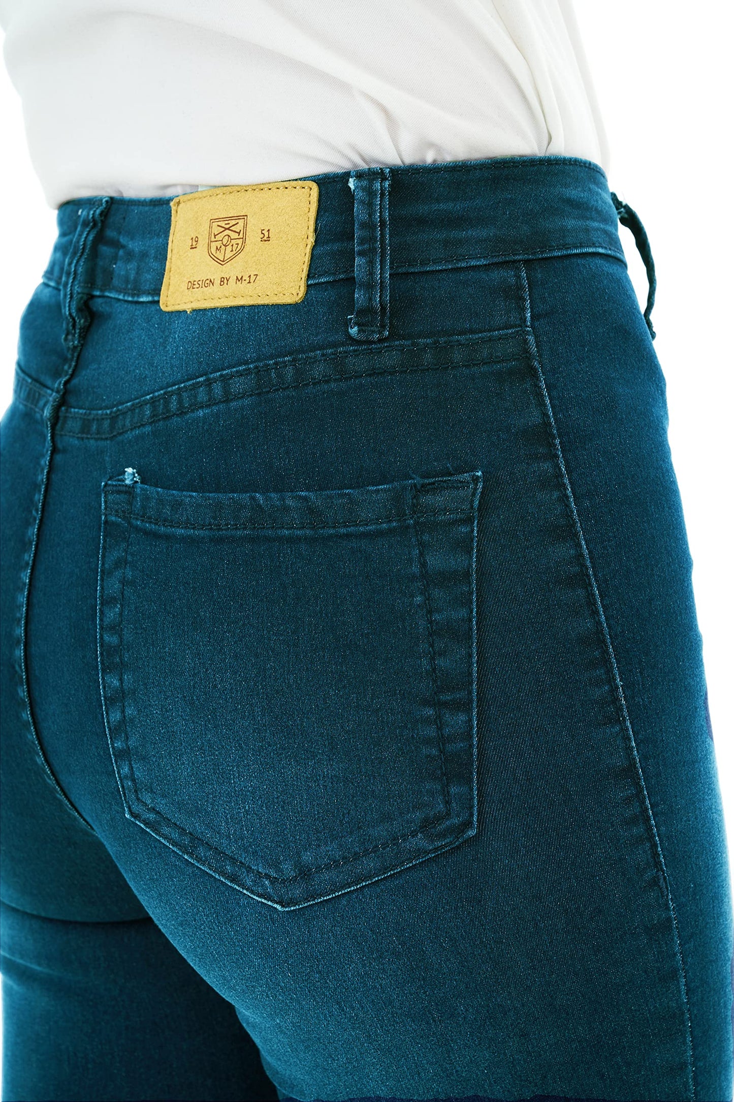 High Waisted, Skinny Fit Jeans - Vintage Blue