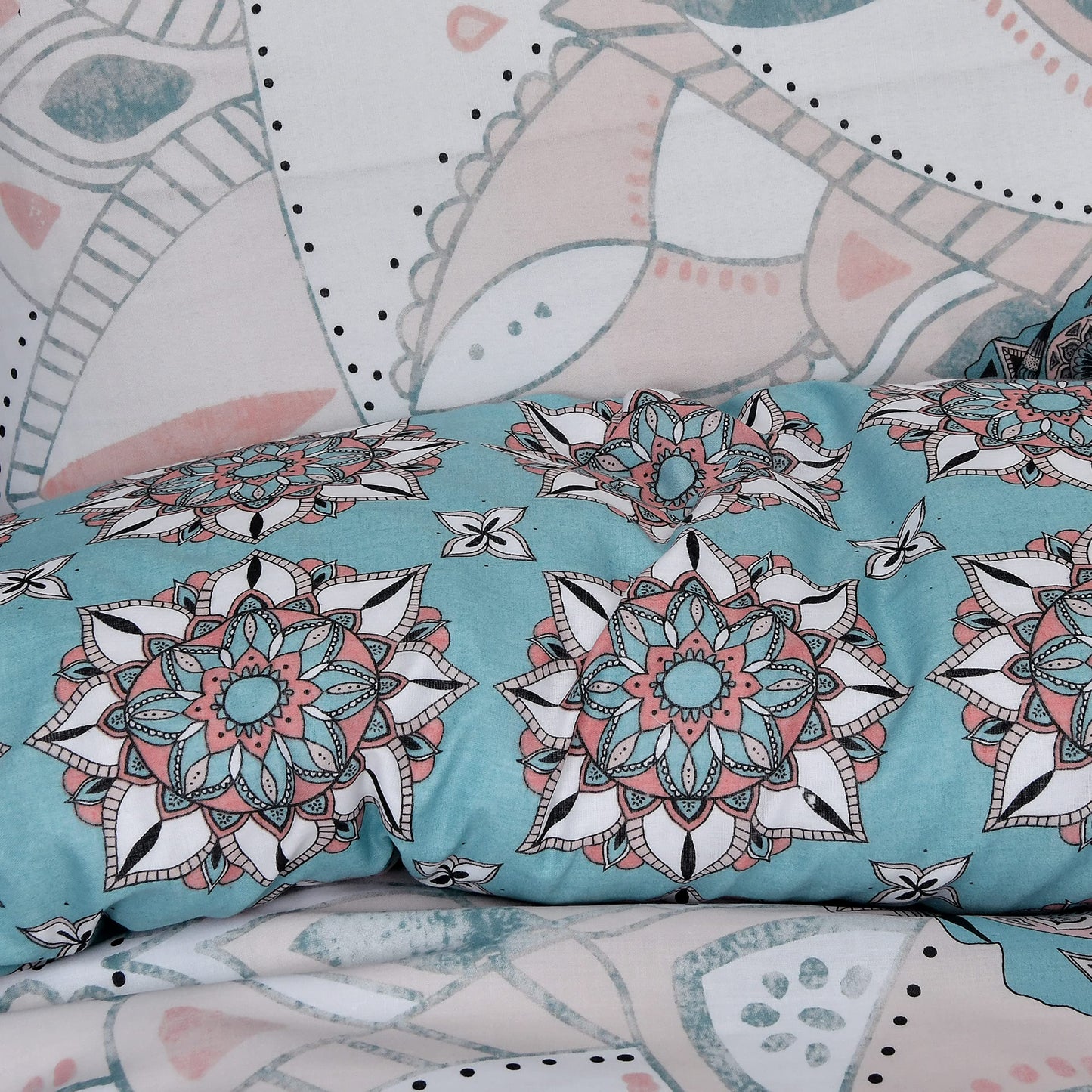 Elephant Mandala - Reversible Duvet Cover & Pillowcase Set